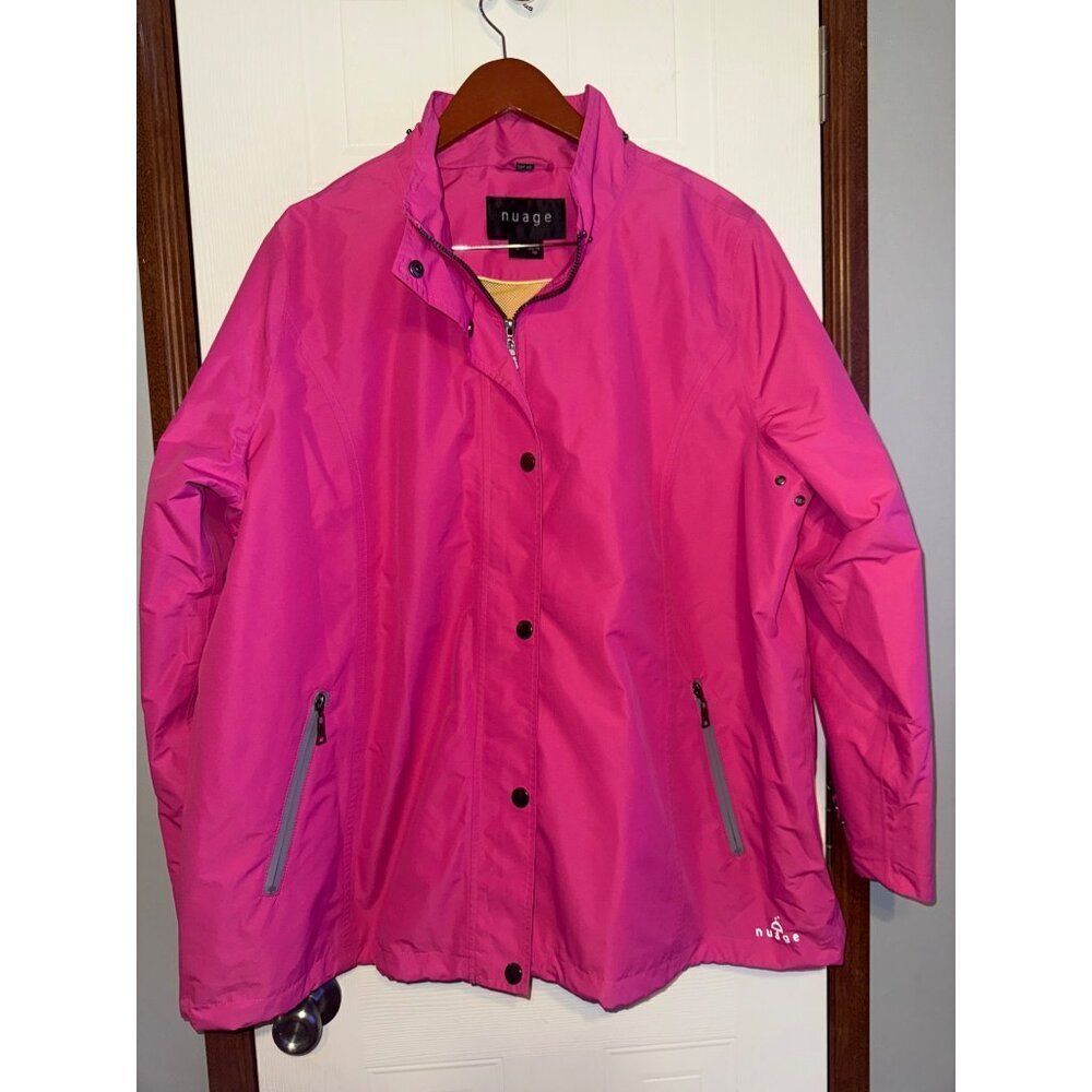 Nauge PinkโFloralโ Magic Print Raincoat Q4877HE-756 Sz 1X - Picture 13 of 16